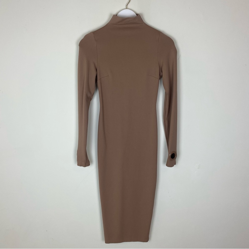BBXBRAND Long Sleeve Mockneck Turtleneck Body Con Dress